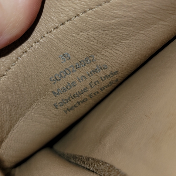 Free People Metallic Gold Leather Slip-ons - Picture 7 of 8